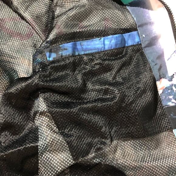 Members Only X Basquiat hooded jacket windbreaker mens L artwork graffiti street - Picture 5 of 11